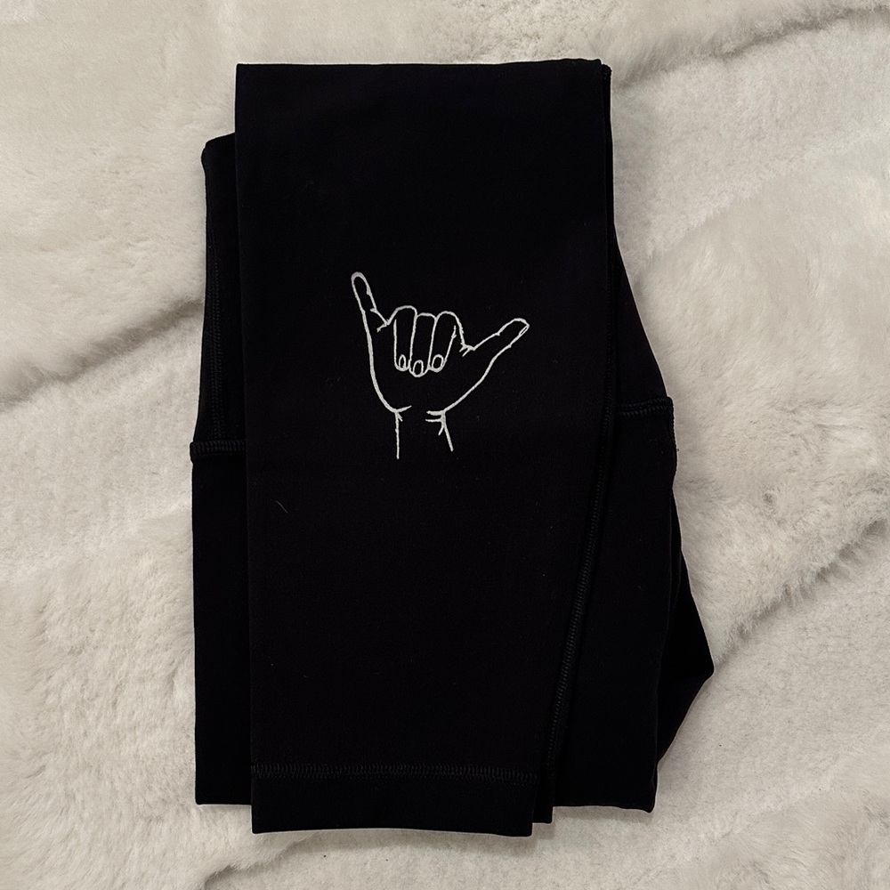 Lululemon Hawaii Aloha 🌺 Align Black Leggings with - Rare Shaka Design 🤙